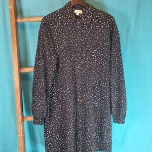 Frank and Oak Polka Dot Button Up Shirt Dress